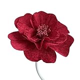 Grandi fiori artificiali decorazione floreale, fiori giganti for matrimonio, simulazione velluto peonia matrimonio fiori finti, fiore rosa artificiale bordeaux, vetrina del negozio(Burgundy,30cm)