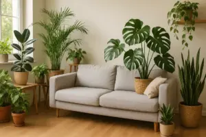 Come progettare un angolo verde in soggiorno? Sfrutta la luce naturale per ottenere un microclima ideale