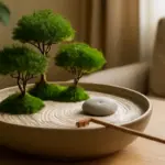Giardino zen in vaso: l’allestimento che trasforma piccoli spazi in oasi di relax autentico
